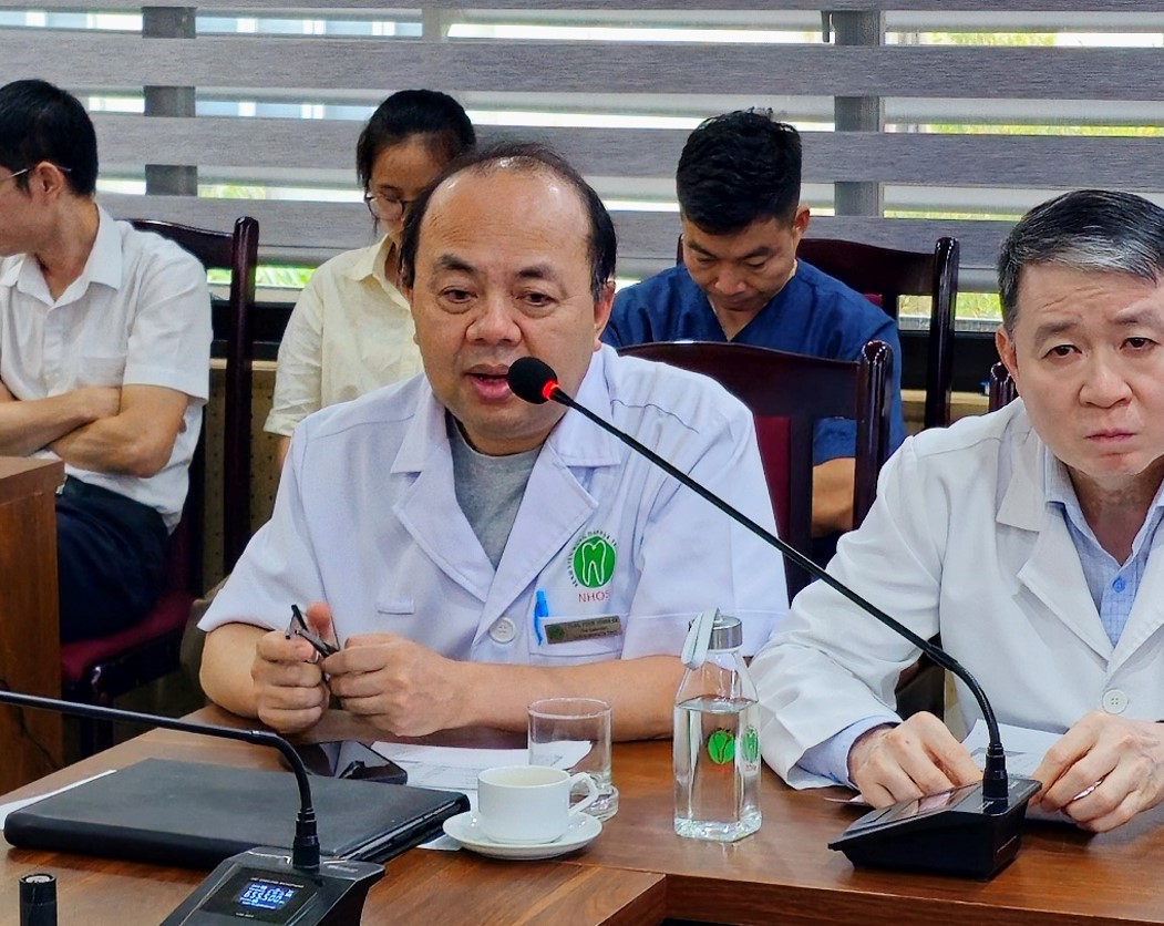 TS. Phạm Thanh Hà, Phó Bí thư Đảng ủy, Phó Giám đốc Bệnh viện phát biểu